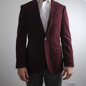 J. Crew Ludlow Slim Corduroy Blazer Maroon